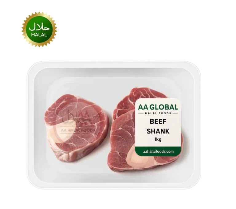Fresh beef shank 1kg halal bone-in cut for stew and soup
