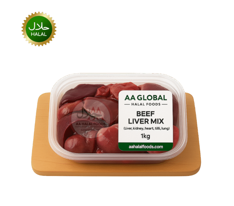 Beef Liver All Mix 1kg fresh halal meat variety pack