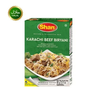 Beef Biryani Masala 60g Shan premium spice mix for beef biryani rich aroma authentic flavor hygienically packed seasoning