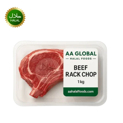 Beef Rack Chop 1kg fresh halal beef rack chops premium quality bone-in meat hygienically packed raw meat for grill BBQ and roast cooking