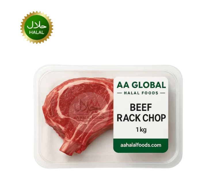 Beef Rack Chop 1kg fresh halal beef rack chops premium quality bone-in meat hygienically packed raw meat for grill BBQ and roast cooking