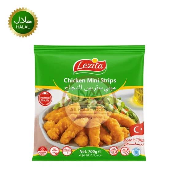 Lezita chicken mini strips 700g frozen halal product