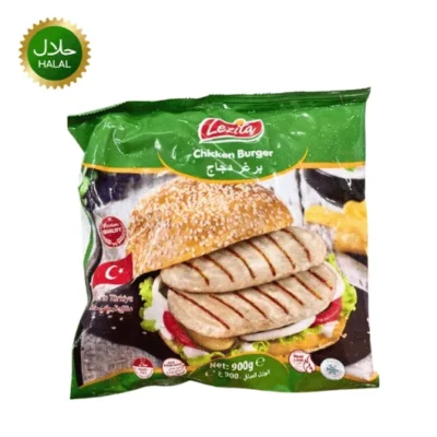 Lezita chicken burger 900g frozen halal product pack