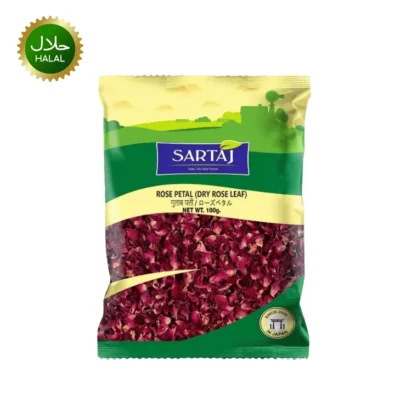 Dry Rose Leaf 100g Sartaj premium herbal dried rose leaves natural aroma for tea desserts and traditional flavoring hygienically packed product