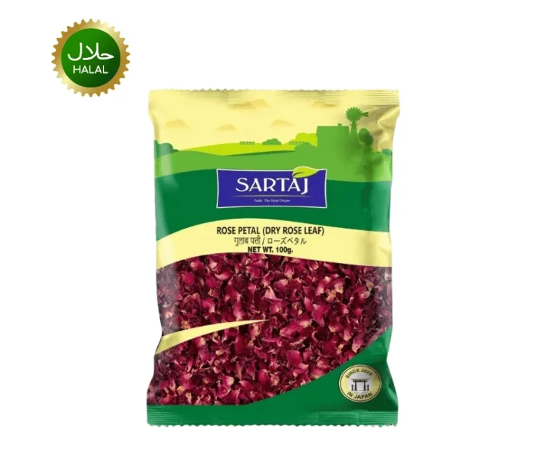 Dry Rose Leaf 100g Sartaj premium herbal dried rose leaves natural aroma for tea desserts and traditional flavoring hygienically packed product