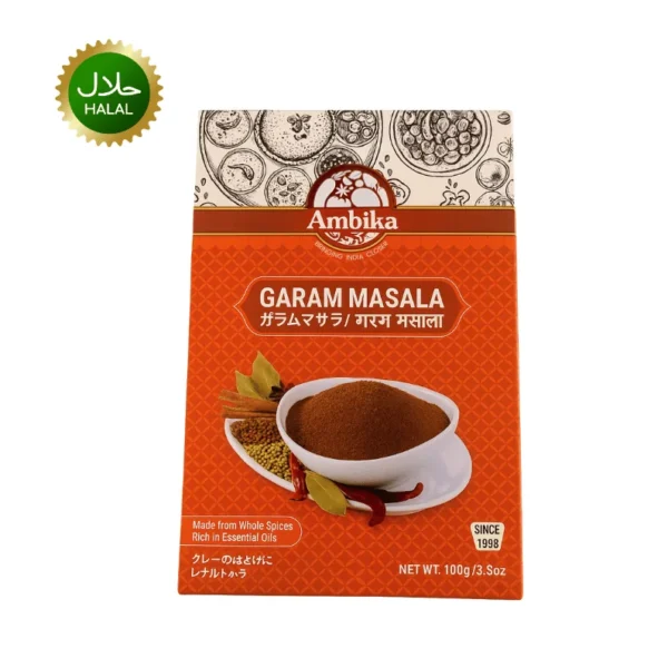 Garam Masala 100g Ambika premium spice mix for curry and gravy rich aroma balanced flavor hygienically packed seasoning for cooking