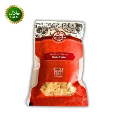 Garlic Flake 100g Ambika premium dried garlic flakes strong aroma hygienically packed spice for cooking seasoning curry and sauces