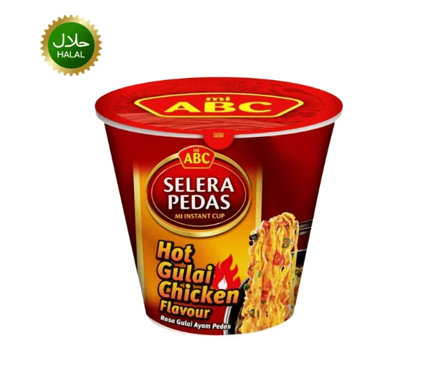 Hot gulai chicken (selera pedas cup noodle) Hot Gulai Chicken Selera Pedas cup noodle packaging