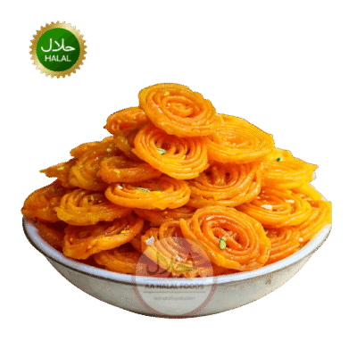 crispy jalebi 300g sweet Indian dessert served with sugar syrup