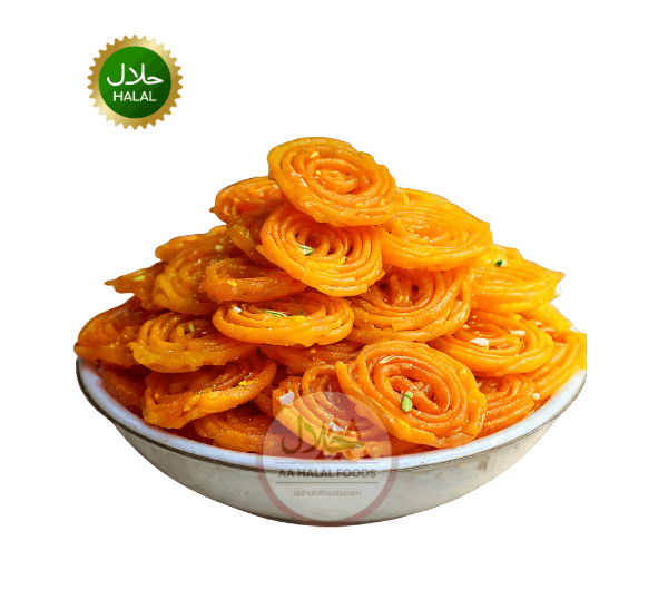 crispy jalebi 300g sweet Indian dessert served with sugar syrup