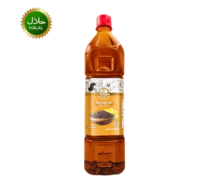 Ambika mustard oil 1 liter bottle pure cooking oil natural aroma kitchen use