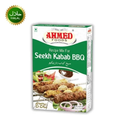 Seekh Kabab BBQ 50g Ahmed premium spice mix for BBQ seekh kabab smoky aroma rich flavor hygienically packed seasoning for grilling cooking
