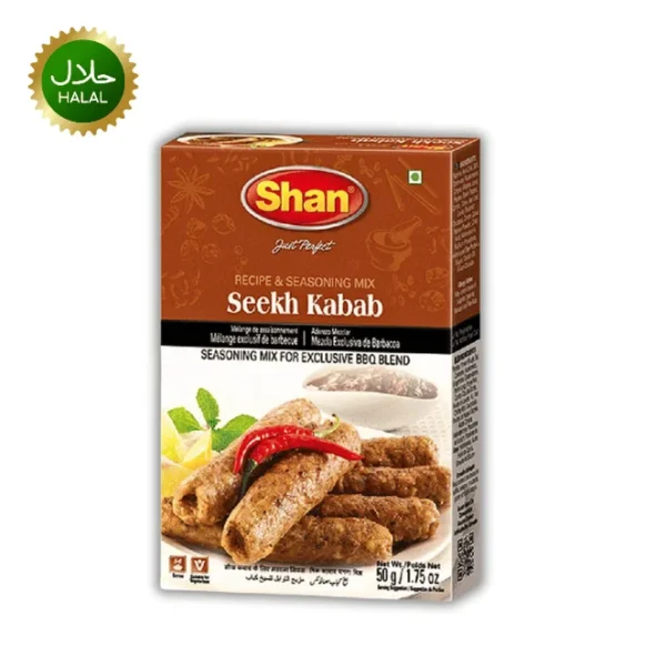 Shan Seekh Kabab Masala 50g spice mix pack for homemade kabab cooking