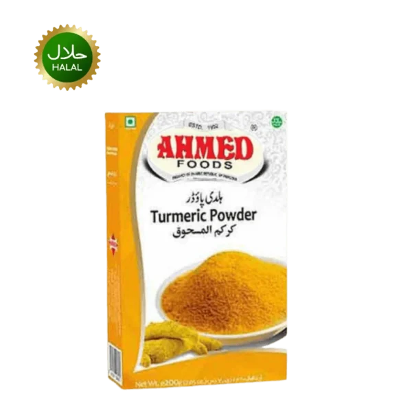 Turmeric Powder 200g Ahmed premium yellow spice natural aroma rich color hygienically packed seasoning for curry and cooking