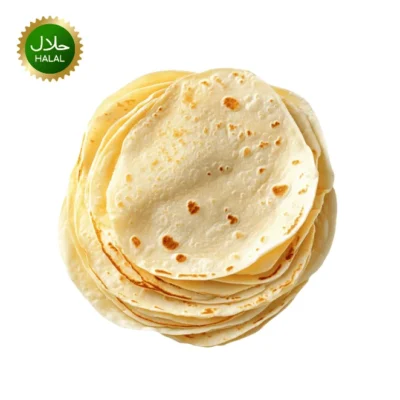 Chapati Roti 6.5 Inch 12pcs soft fresh flatbread stacked ready for daily meals and quick cooking