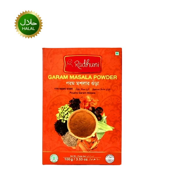 Radhuni Garam Masala 100g spice mix packet for cooking Bangladeshi dishes