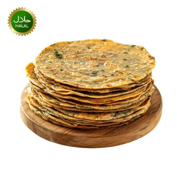 Onion Paratha 5pcs soft frozen layered paratha with onion filling ready for quick cooking and serving