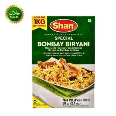 Special Bombay Biryani 60g Shan premium spice mix for biryani rich aroma authentic flavor hygienically packed seasoning for cooking