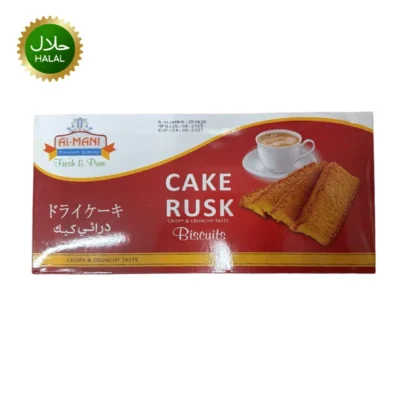 Almani Cake Rusk crispy double baked tea time biscuit slices stacked for snack