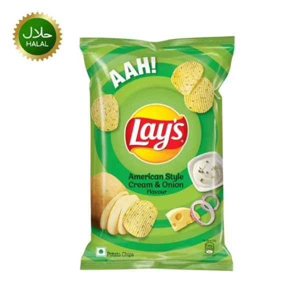 Lays cream and onion chips American style pack