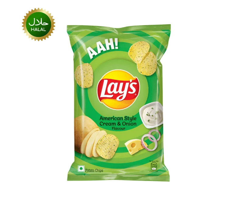 Lay’s American style cream & onion flavor Orgin india ¥195 Lays cream and onion chips American style pack