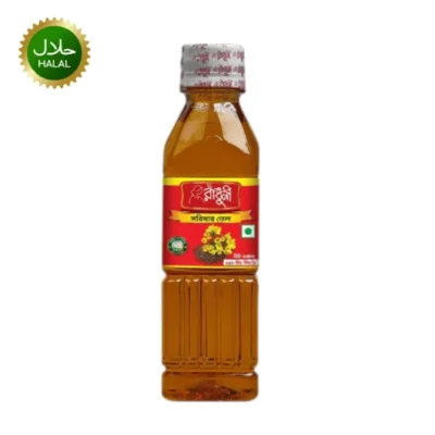Radhuni mustard oil 250ml bottle pure cooking oil for kitchen use