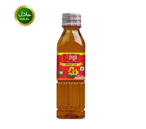 Radhuni mustard oil 250ml bottle pure cooking oil for kitchen use