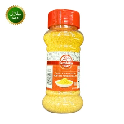 Yellow Mustard Powder 50g Ambika premium quality mustard spice mild heat fresh aroma hygienically packed for curry sauces and pickles cooking