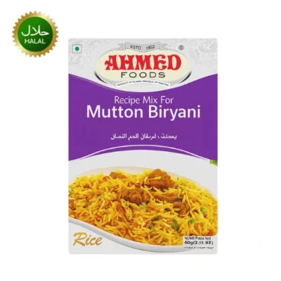 Mutton Biryani Masala 60g Ahmed premium spice mix for mutton biryani rich aroma authentic flavor hygienically packed seasoning for cooking