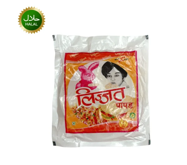 Lijjat udad papad 200g crispy Indian snack pack
