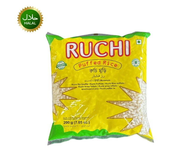 Ruchi puffed rice muri 200g fresh crunchy snack pack