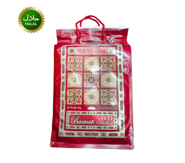 Sella Basmati Rice Kaalar 5kg premium long grain rice pack for biryani and cooking