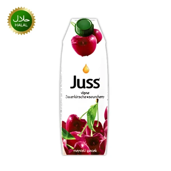 Juss Sour Cherry Juice 1L fruit juice bottle