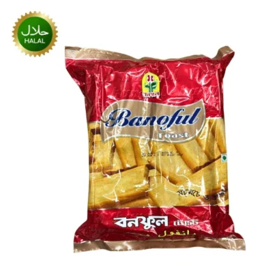 Banoful Plain Toast 300g crispy bread slices stacked ready for breakfast and snacks