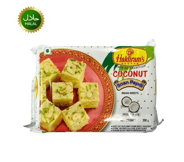 haldiram coconut soan pabdi Haldirams Coconut Soan Papdi 250g coconut flavored Indian sweet box