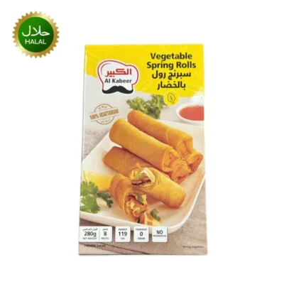 Al Kabeer Spring Rolls 8pcs crispy vegetable rolls