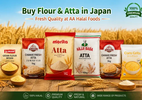 Fresh flour and atta collection in Japan AA Halal Foods