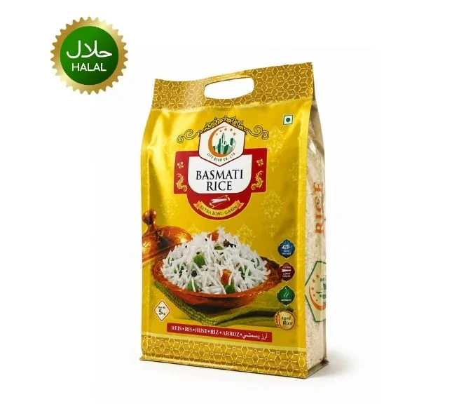Golden Basmati Rice 5kg premium long grain rice available online in Japan from AA Halal Foods