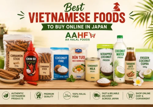 Best Vietnamese foods including sauces, spices, coconut products, noodles, and drinks available online in Japan from AA Halal Foods