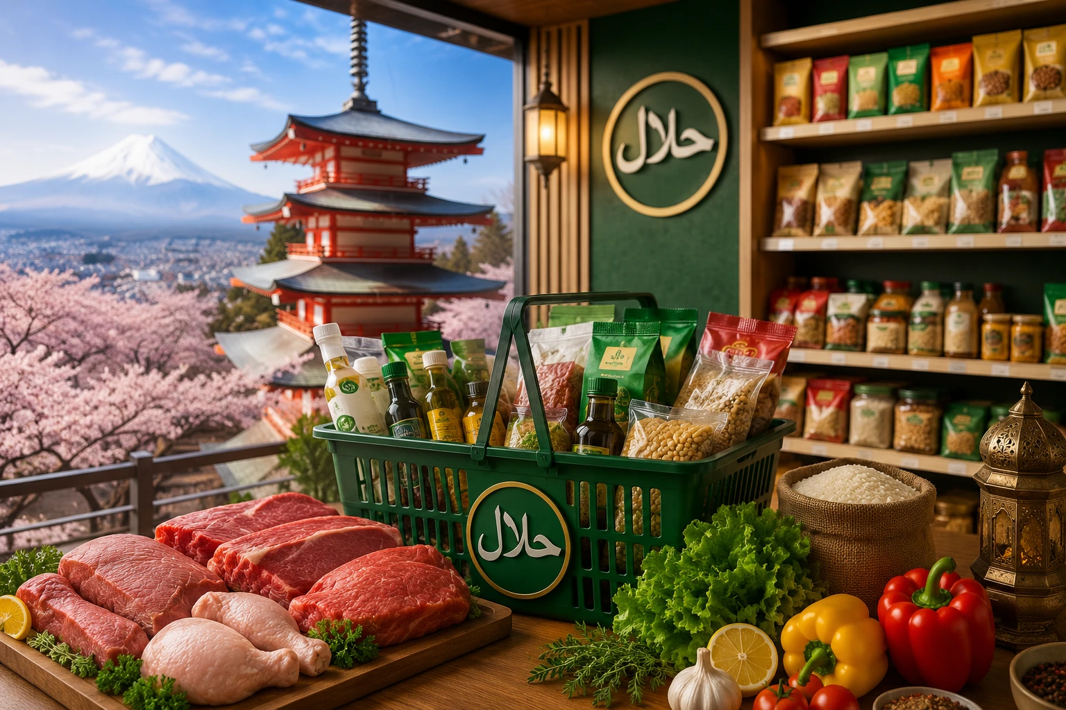 Fresh halal groceries, meat, spices, and vegetables at AA Halal Food Japan online store