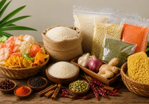 Halal snacks rice and spices from AA Halal Foods Japan