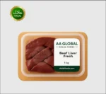 Fresh beef liver 1kg raw halal meat close-up Japan quality