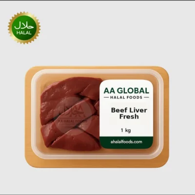 Fresh beef liver 1kg raw halal meat close-up Japan quality